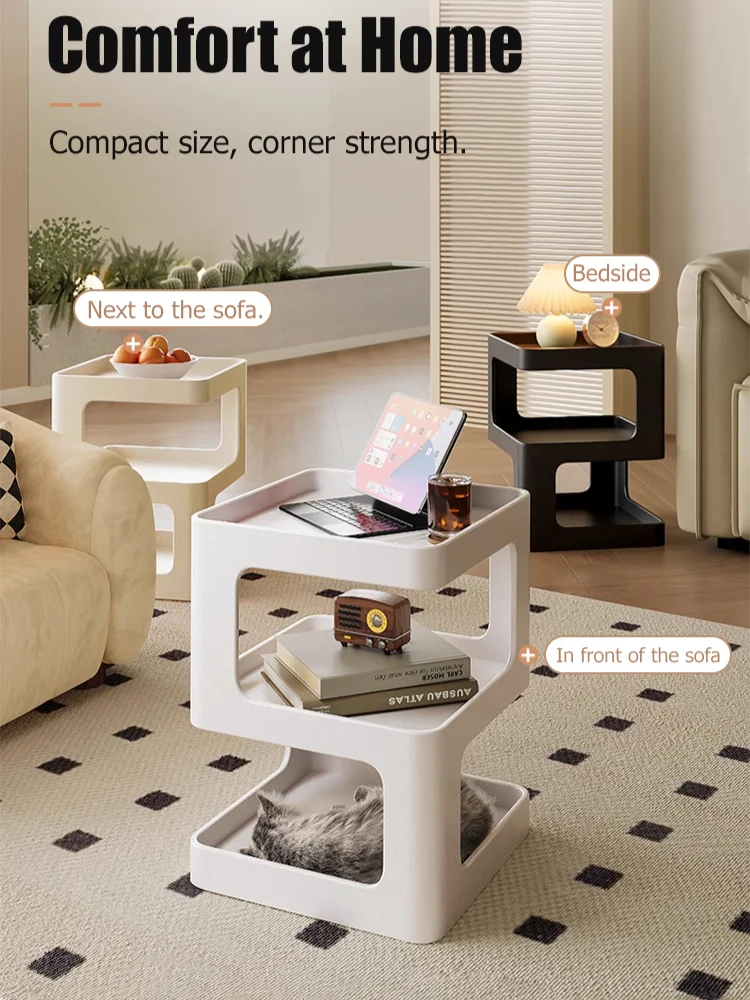 Modern Side Table Living Room Side Table Bedside Coffee Table Storage Rack Creative Living Room Small Table Corner Table