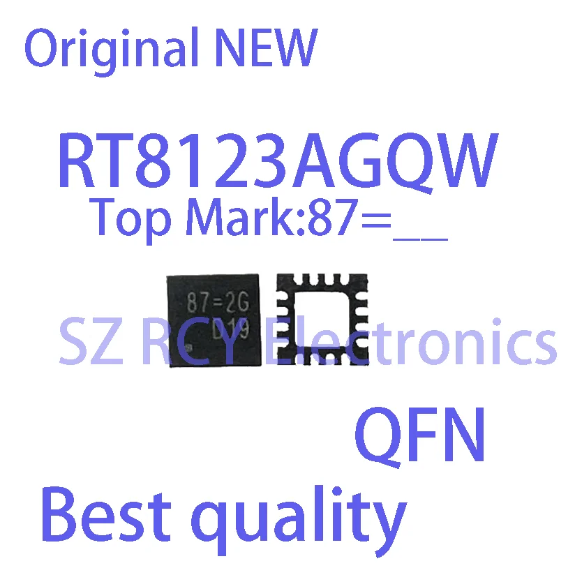 (5 PCS)NEW RT8123AGQW RT8123A Top Mark 87= XX QFN Chipset