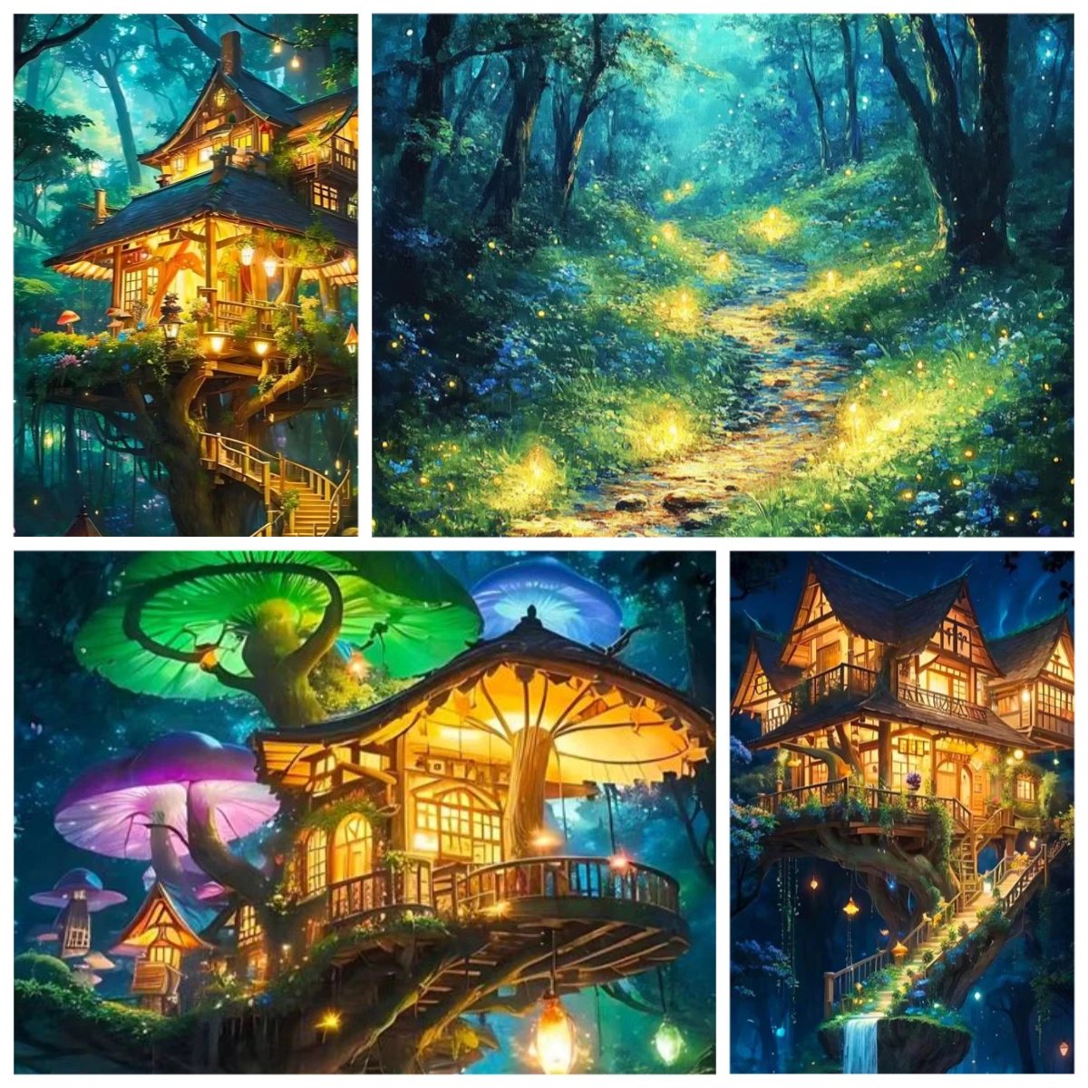 

Coloring By Numbers Dream Forest Path Kit Acrylic Painting By Numbers Landscape Home Decoration Crafts For Adults