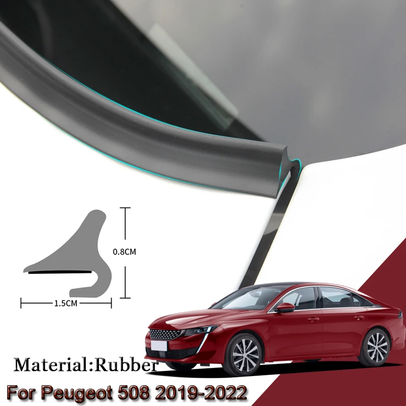 

Car Rubber Seal Strip Windshied Spoiler Filler Protect Edge Weatherstrip Strips Sticker Accessories For Peugeot 508 2019-2022