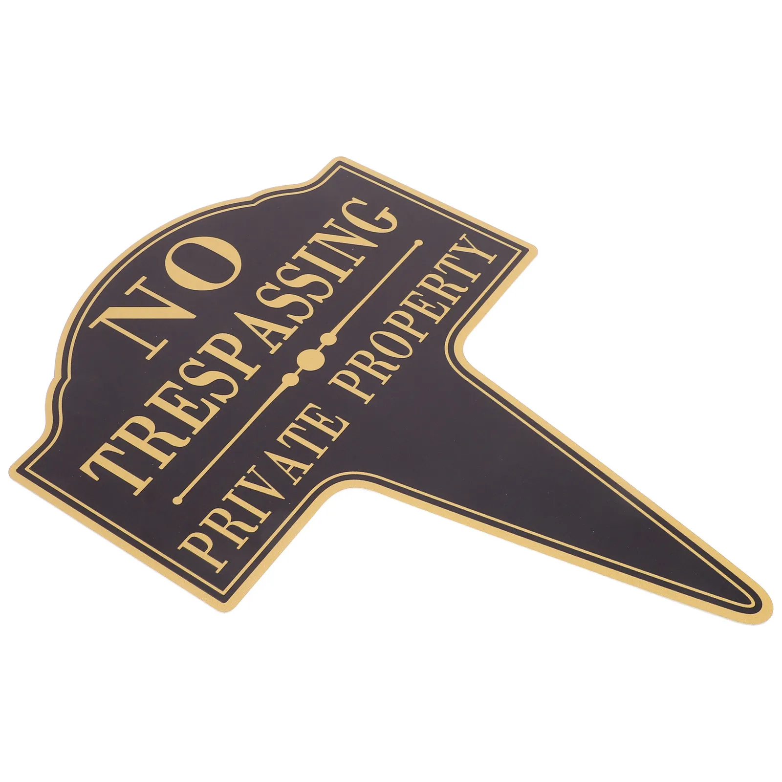 Heavy Duty Metal No Trespassing Sign Private Property Weatherproof Outdoor Security Yard Lawn Garden Driveway Home Business