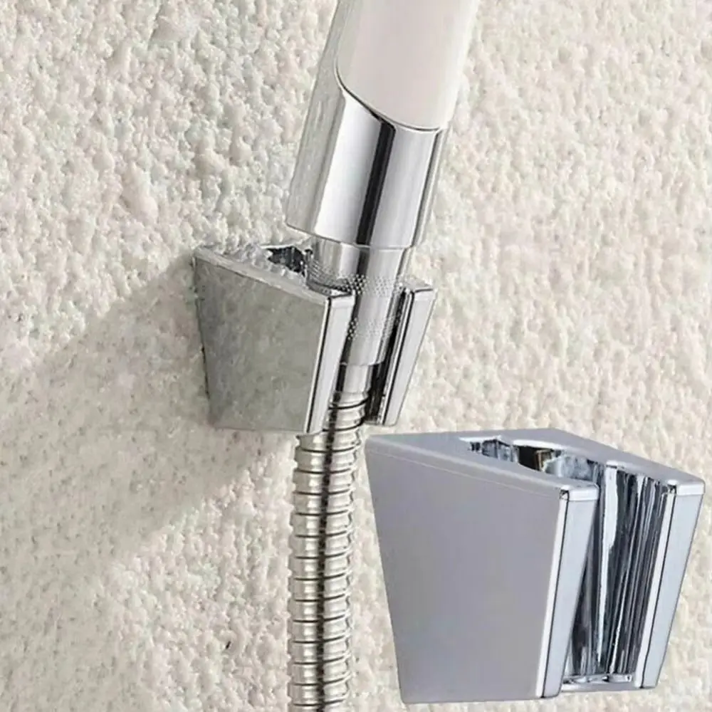 Plastic Shower Head Holder Square Strong Hold Wall Mount Holder Rustproof Adjustable Hand Shower Stand Bathroom Shower