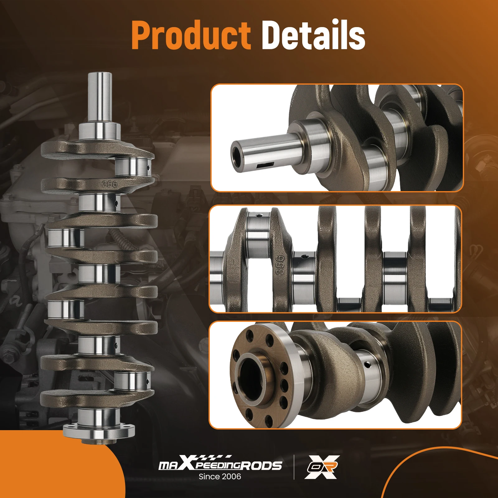 M271 Crankshaft Assy for Mercedes-Benz C230 C250 SLK250 L4 1.8L 2710300201