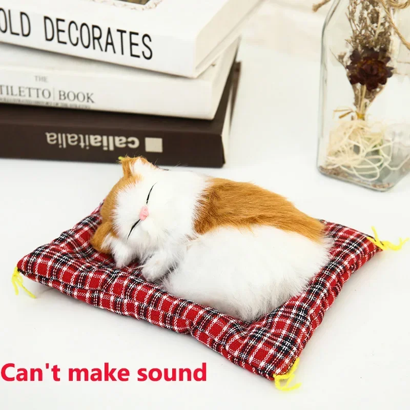 Realistische Katzen-Plüschtiere Puppen Spielzeug Geburtstagsgeschenke Handgemachte Geschenke Geräuschlose Katze