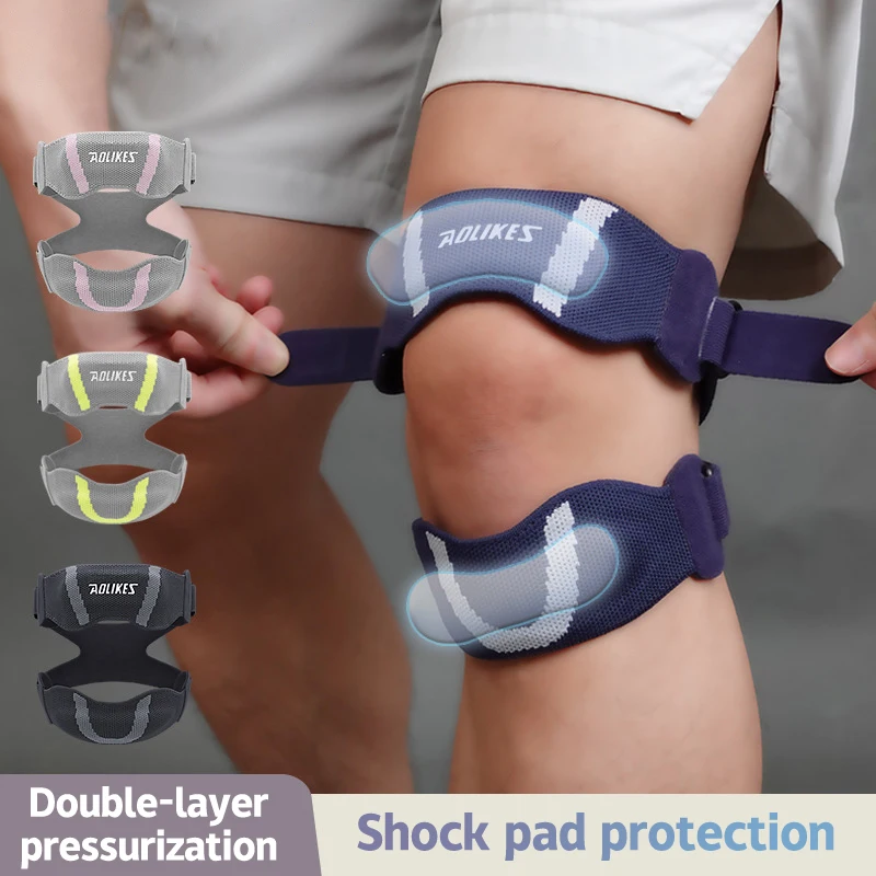 

Breathable Knee Support Strap, Ergonomic Silicone Pad for Patella Tendon Pain Relief, Adjustable &Comfortable for All Activities