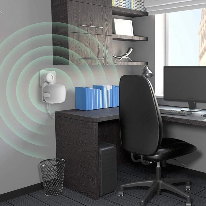 ตัวยึดผนังเอาท์พุทตัวยึดที่ยึดแบบกะทัดรัดขาตั้งเครื่องเสียงสำหรับ Google Nest เราเตอร์ WiFi AC2200สีขาว
