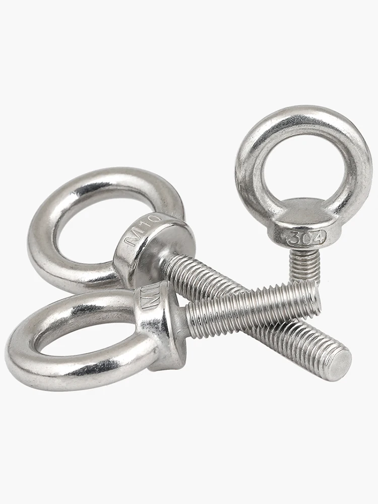 Leijiu M3 M4 M5-M24 SUS304 Edelstahl Augenschraube Hebeöse Ringschraube Marine-Ringschlaufe für Kabel und Seile – Detail 2