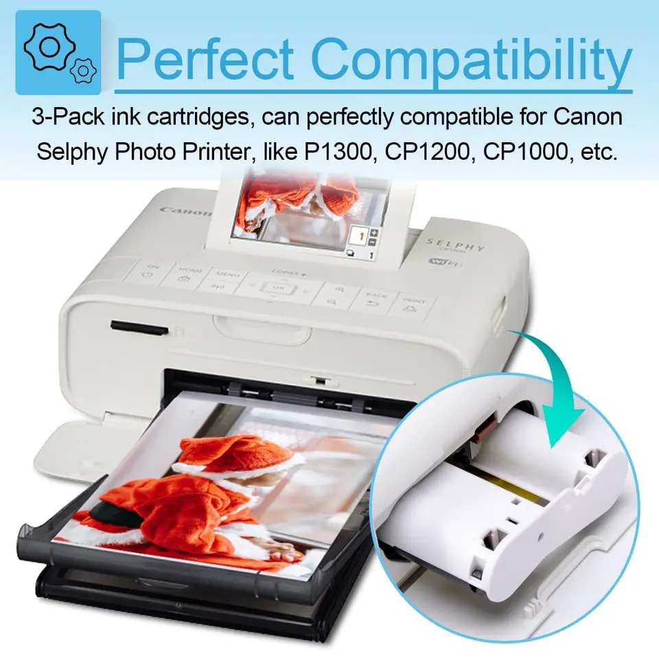 Replacement Canon Selphy Ink and Paper 4 x 6 Inch (100 x148mm) for