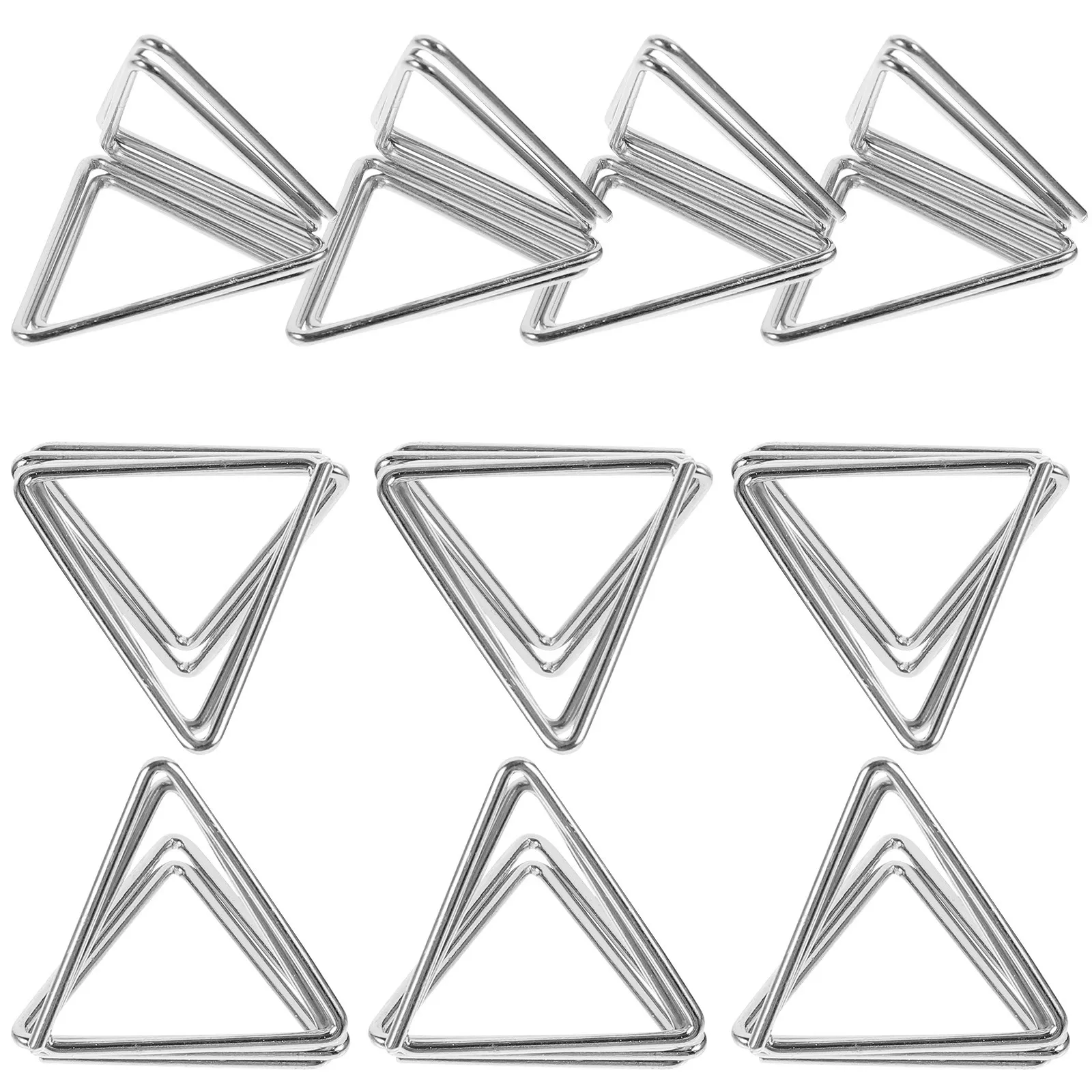 20Pcs Triangle Memo Clips High Grade Metal Desktop Photo Clip Table Card Holder Picture Display Stand Office Desk Accessory