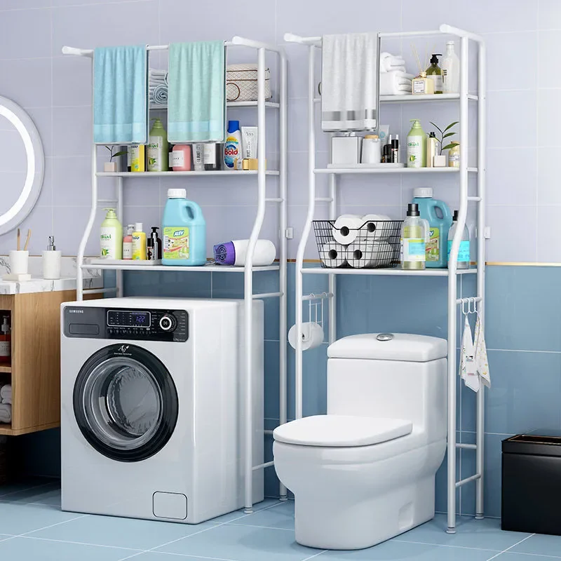 Toilet rack Floor-to-ceiling multi-layer non-punching bathroom toilet Washing machine Storage shelf above toilet