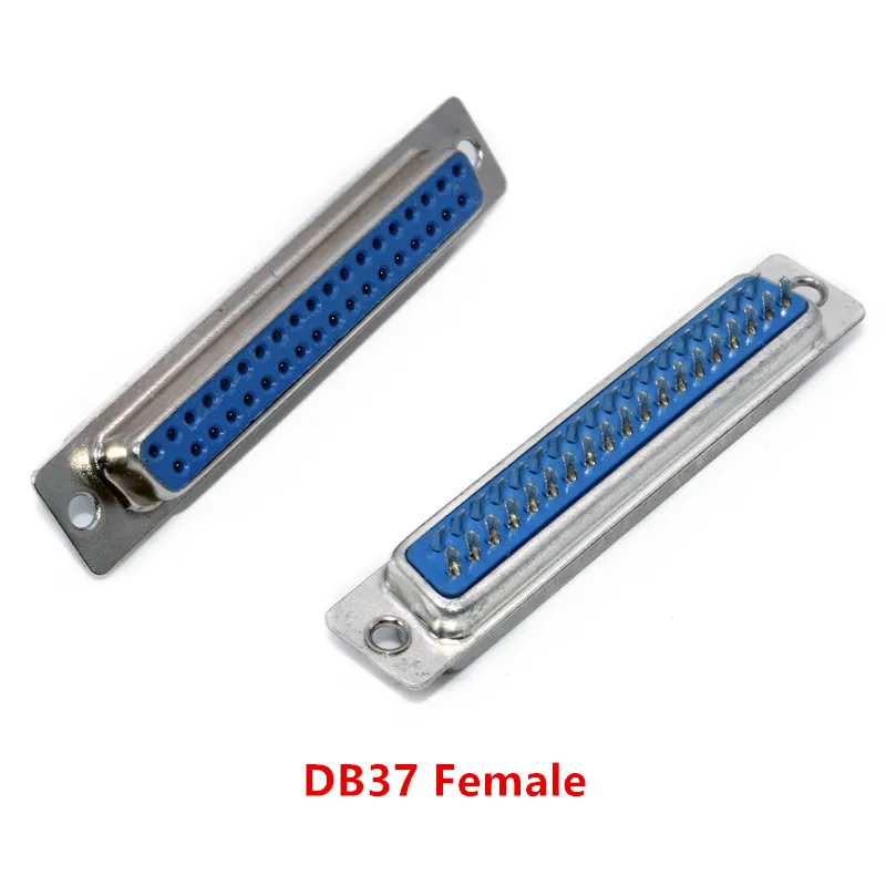 5Pcs RS232 Serial Port Socket DB9 DB15 DB25 DB37 Pin D-SUB Adapter Blue Female/Male Connector for Computer Accessories