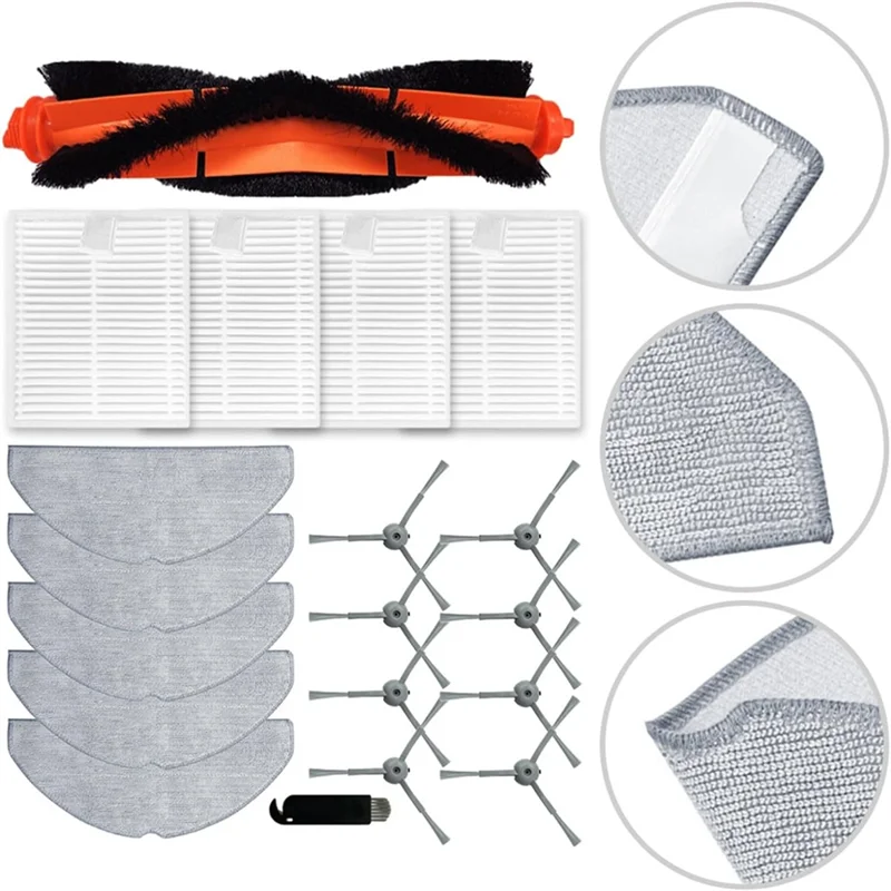 

AA81-For Lubluelu L20 Robot Vacuum Replacement Main Side Brush HEPA Filter Mop Pads Spare Parts Accessories