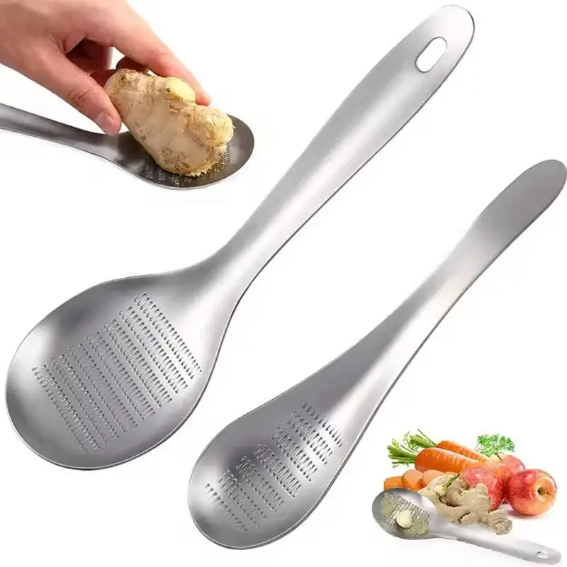 Garlic Ginger Grater Stainless Steel High Quality Kitchen Fruits Root Vegetable Grinder Tool