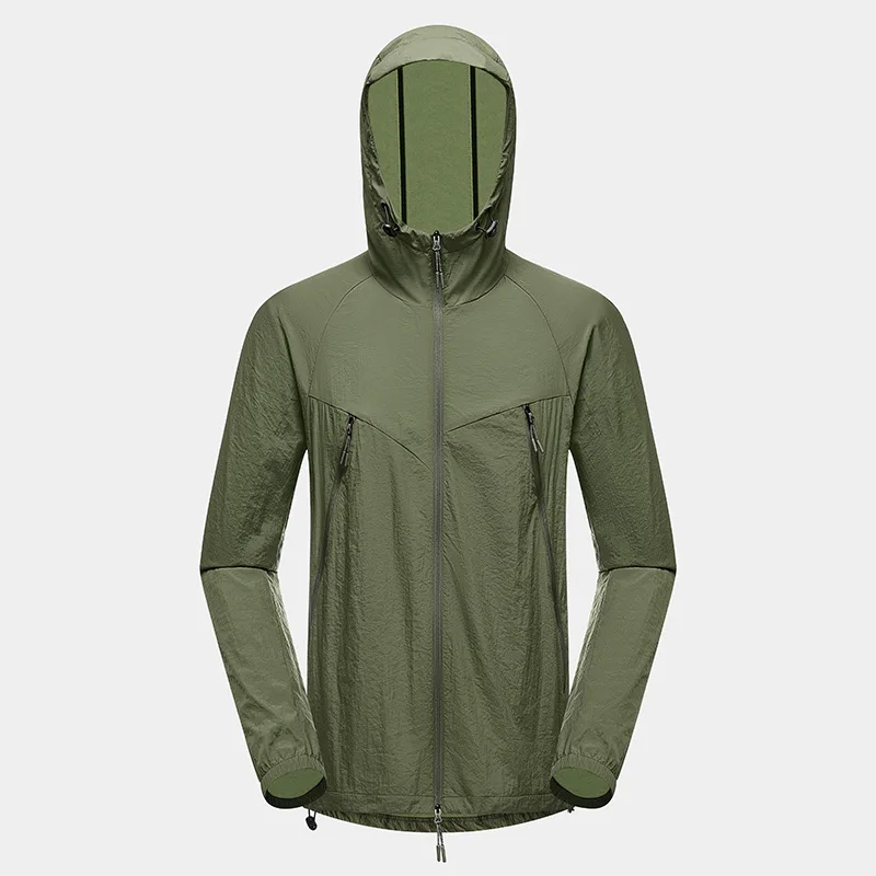 Men Ultra-Light Jacket UV Anti-ultraviolet Cycling Coats Windproof Quick Dry Windbreaker UPF70+ Travel Climbing Coats Summer