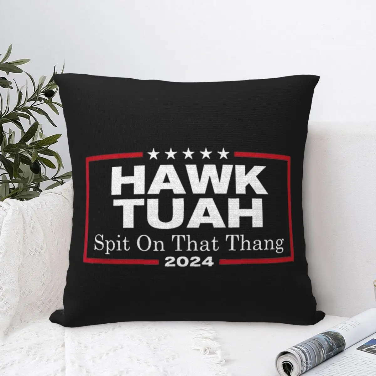 

Hawk Tuah 24 Spit On That Thang Square Pillow Cases Cushion Covers Zipper Decorative Throw Pillow Case Cover for Seat 40x40cm