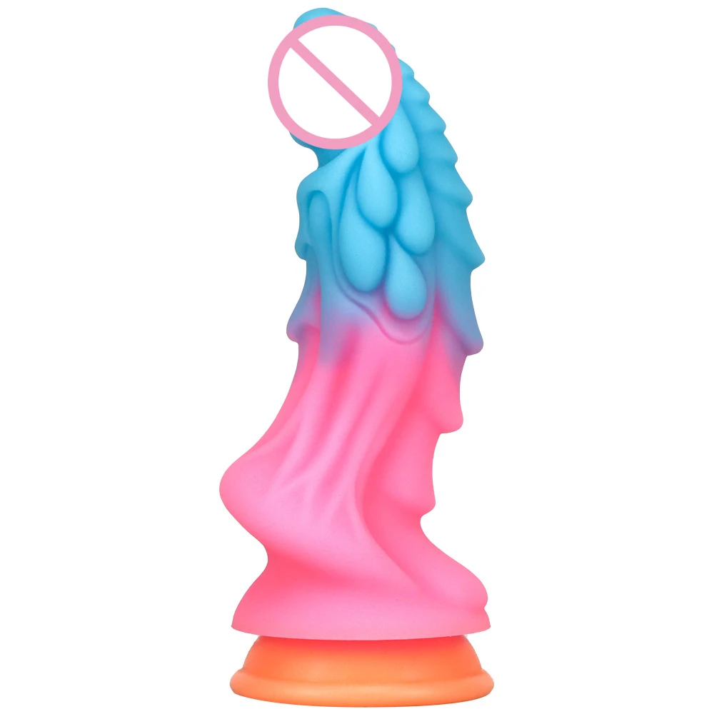 Silicone Luminous Monster Butt Plug para homens e mulheres, Ânus Masturbador, Dilatadores de ventosa, Brinquedos Sexuais Adultos