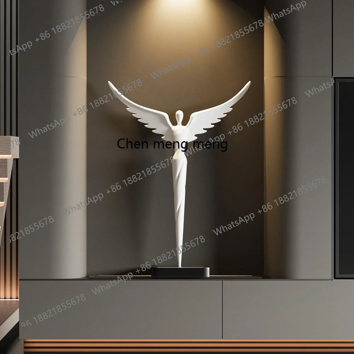 M85 الحد الأدنى الفن الشكل النحت زخرفة من الأرض إلى السقف الراقية فيلا الدرج الديكور