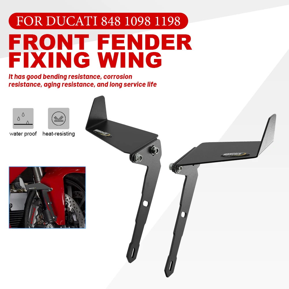 

Motorcycle Front fender fixed Wing For DUCATI 848 1098 1198 EVO S/R 2007-2013 adjustable Aerodynamic Winglets splash guard