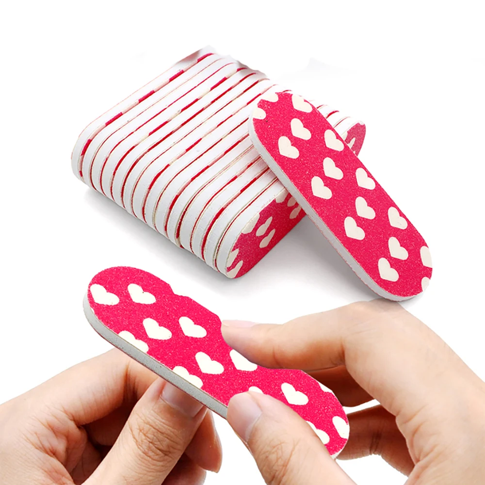 20/40/50Pcs Professional Nail Files Manicure Supplies Double Side Nails Products Art File Mini Buffer Files For Salon Family Use