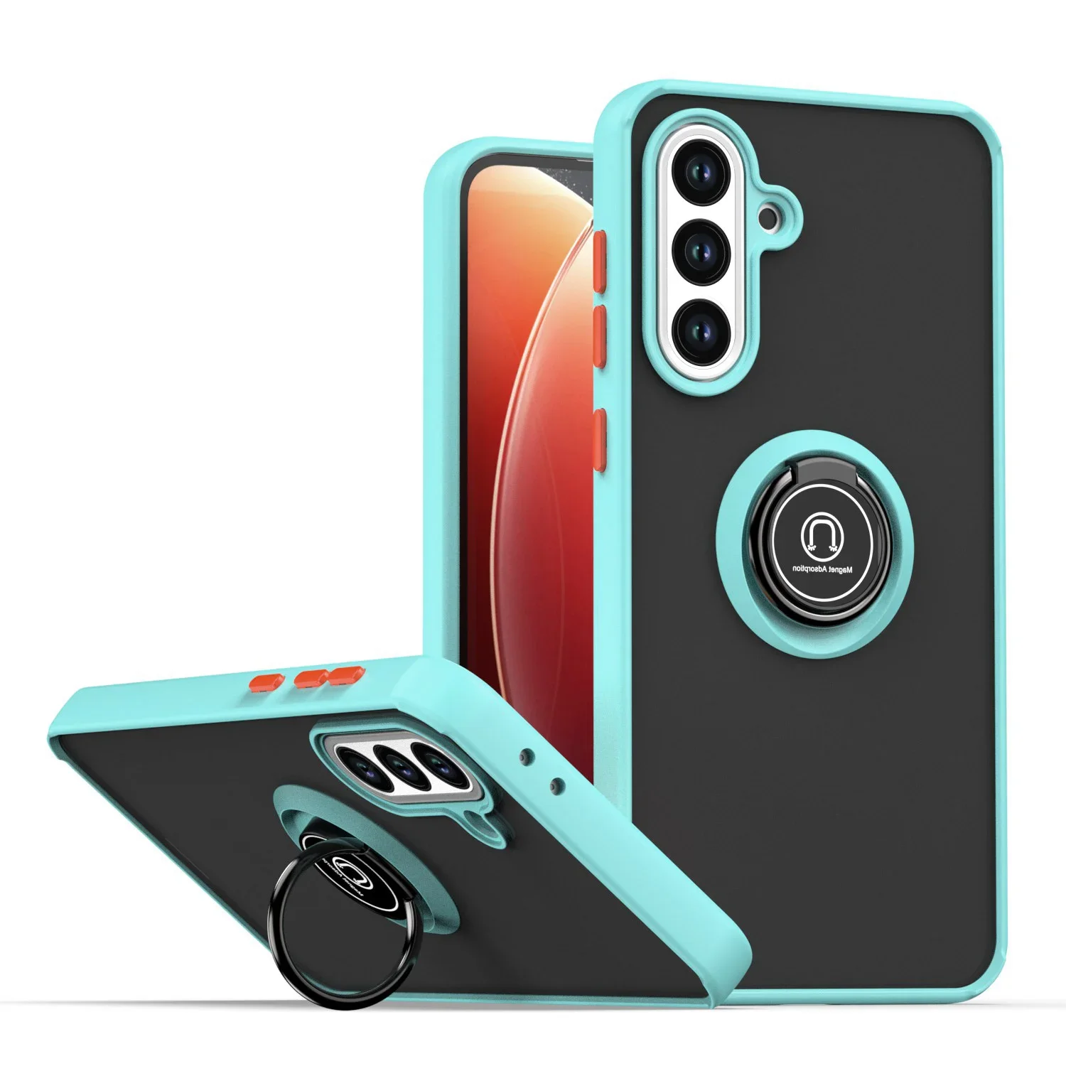 

Matte phone Case For Samsung Galaxy A56 A36 A26 A16 A06 A55 A35 A25 5G A15 A05 A05S M54 M34 Magnetic Ring Stand Shockproof Cover