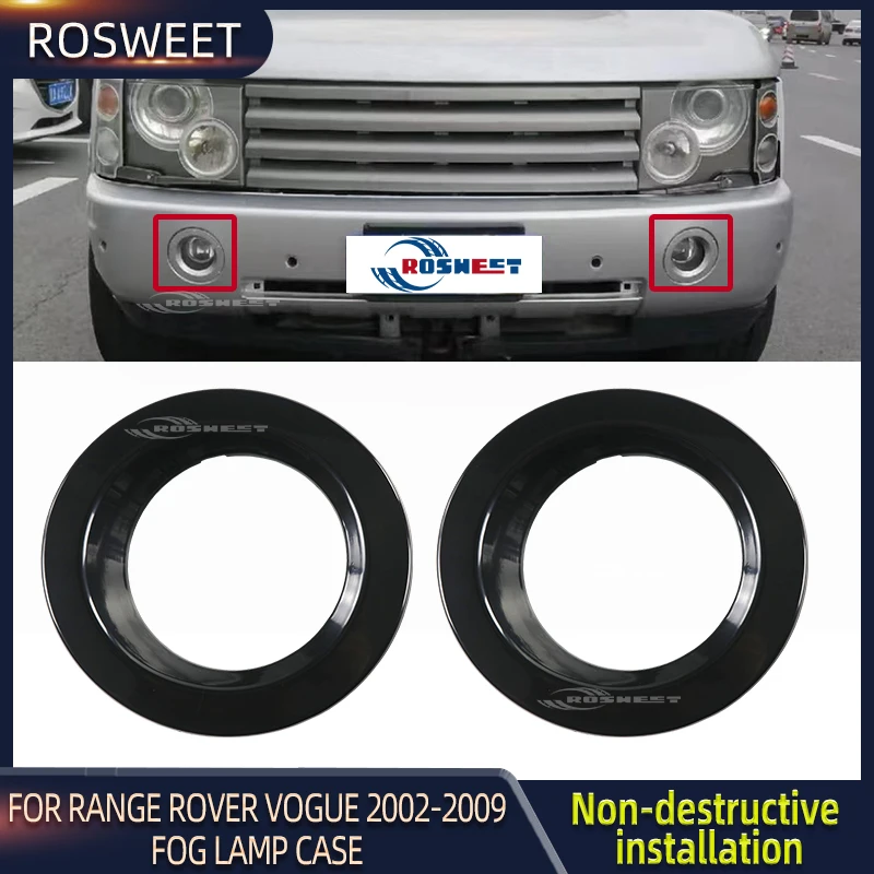 Fog Lamp Frame For Land Rover Range Rover Vogue 2002 2003 2004 2005 2006 2007 2008 2009 Front Fog Light Trim Auto Accessories