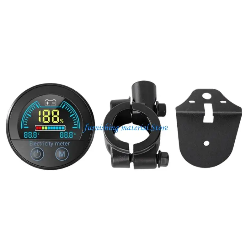 Y5GD Waterproof Digital Voltmeter Battery Indicates for Car Campers Off Power Systems Supports Acid Lithium