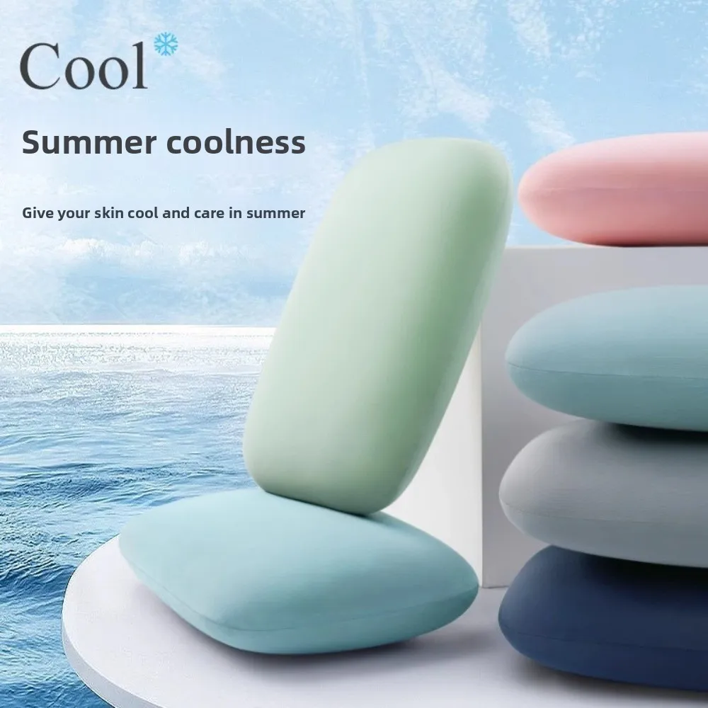 Travesseiro de cochilo esponja portátil macaron cor suporte cervical pescoço travesseiro macio multifuncional viagem travesseiro de dormir escritório