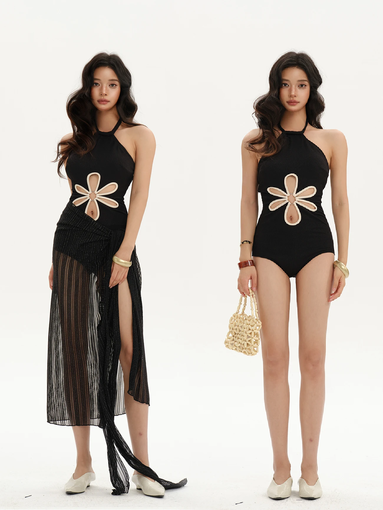 Spring Awakening W Minor Full Coverage  Swimsuit Vacation Beach Two Piece Set Women's Swimwear High End Sensation