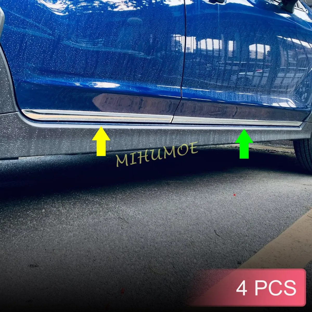 

Chrome Car Door Body Side Molding Stylish Strip Cover Trims For 2024 2025 2026 Subaru Crosstrek Impreza Accessories