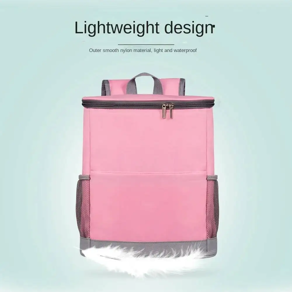 

Outdoor Picnic Leak-Proof Cooler Ice Bag Double Shoulder Backpack Newest Double Shoulder Insulated Cooler Dinner Bag