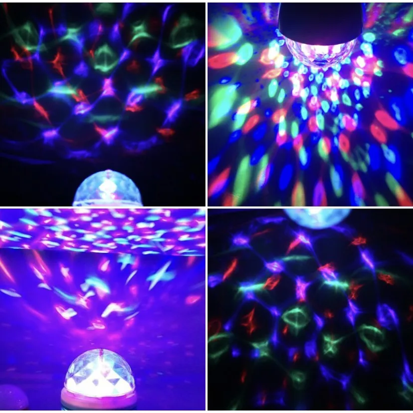 Lâmpada Led Giratória Colorida Com Globo De Luz Festa + Soquete - Entrega Rápida Venda Nacional