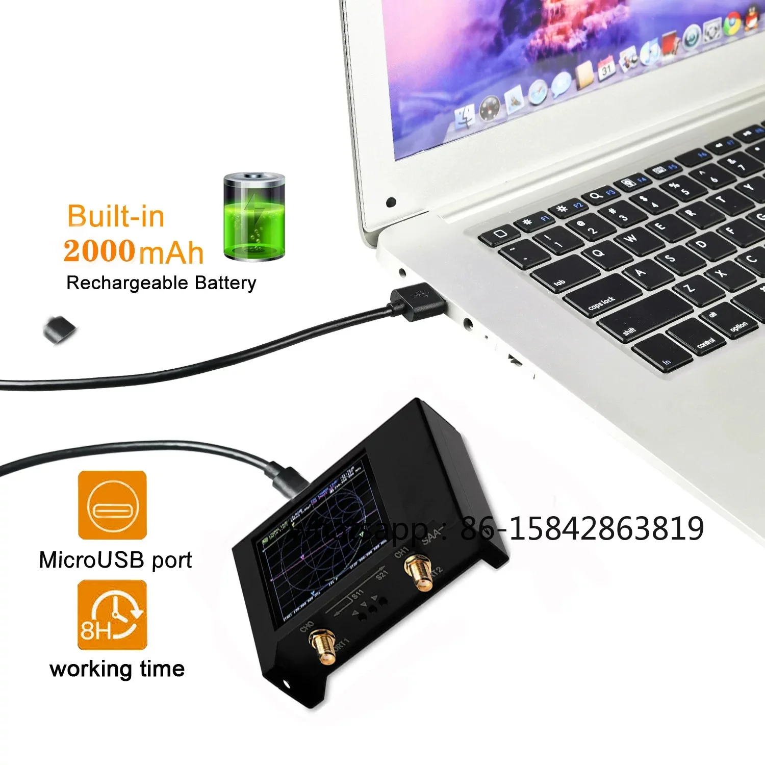SAA2 NanoVNA V2 Vector Network Analyzer, 50kHz-3GHz HF VHF UHF Antenna Analyzer, High Precision RF Tester with Calibration Kit