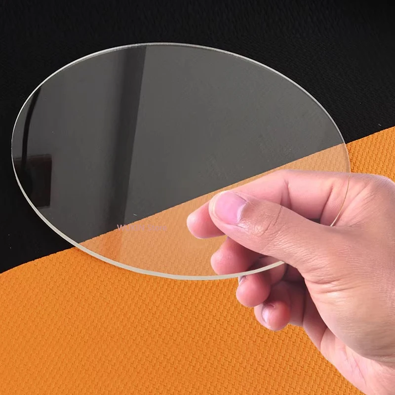 Clear Acrylic Discs Sheet Transparent Round Plexiglass Plastic Plate Cake Disks DIY Tools 1mm~10mm thickness