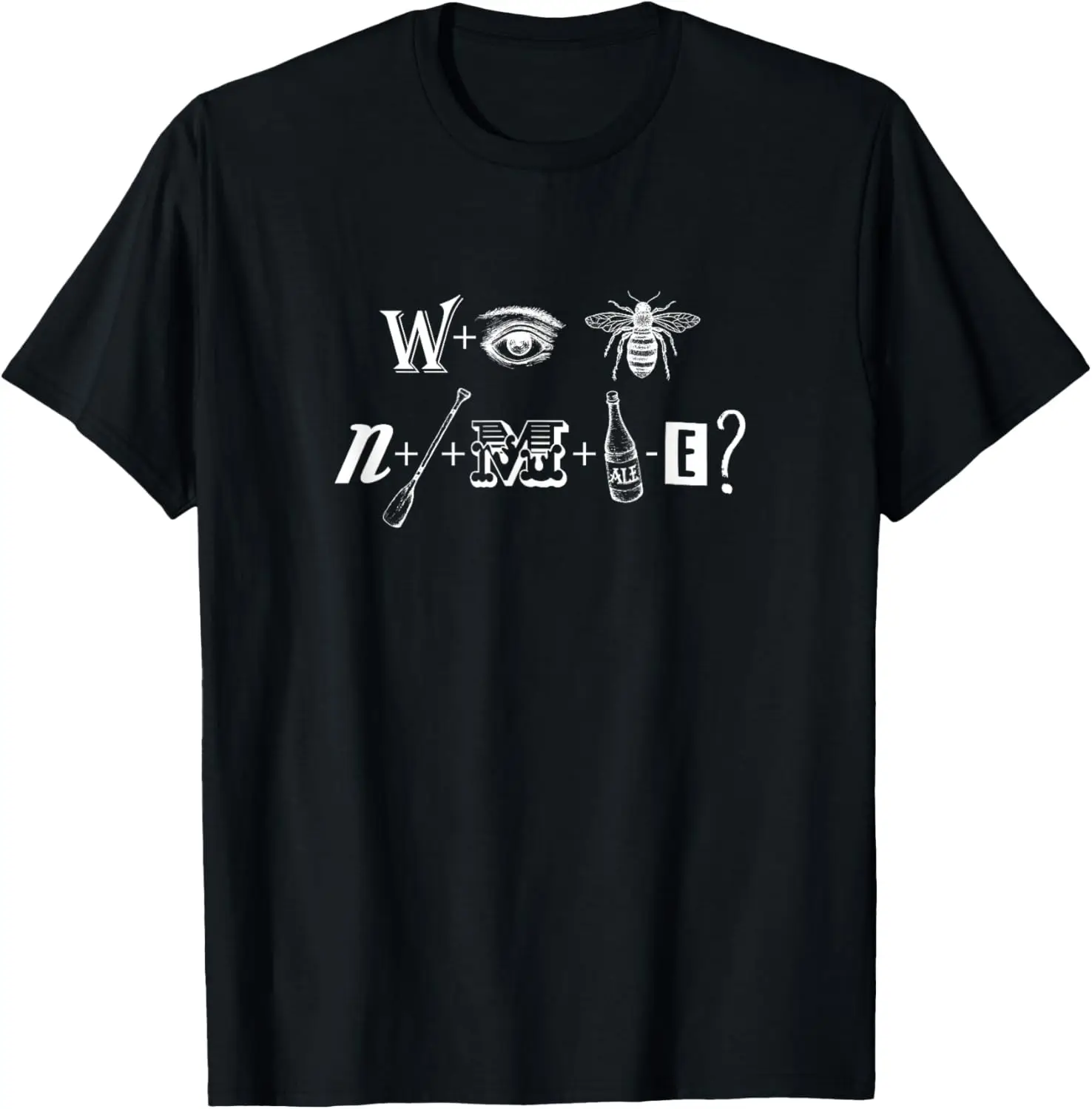 Why Be Normal? Spelled out Rebus style, hand drawn design T-Shirt