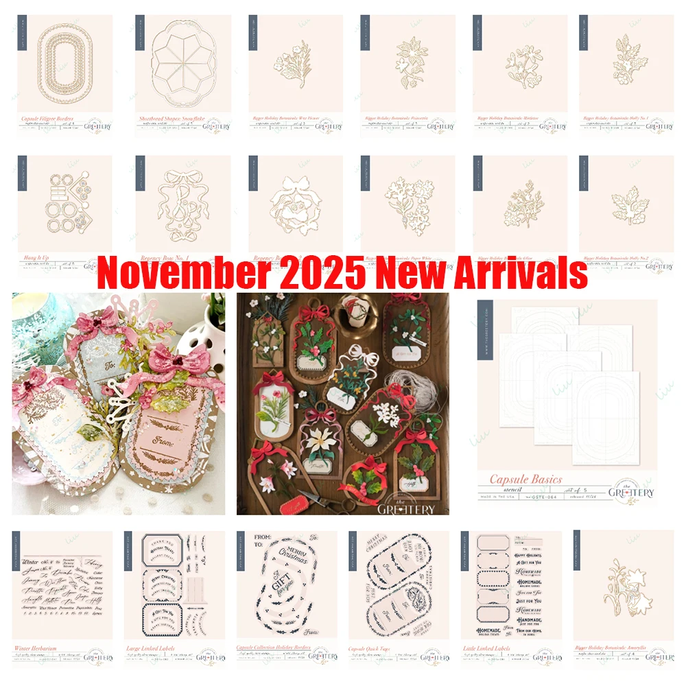 

Bigger Holiday Botanicals Mistletoe Die Info Metal Cutting Die Stamps and Stencil for DIY Scrapbook Diary Handmade November 2025