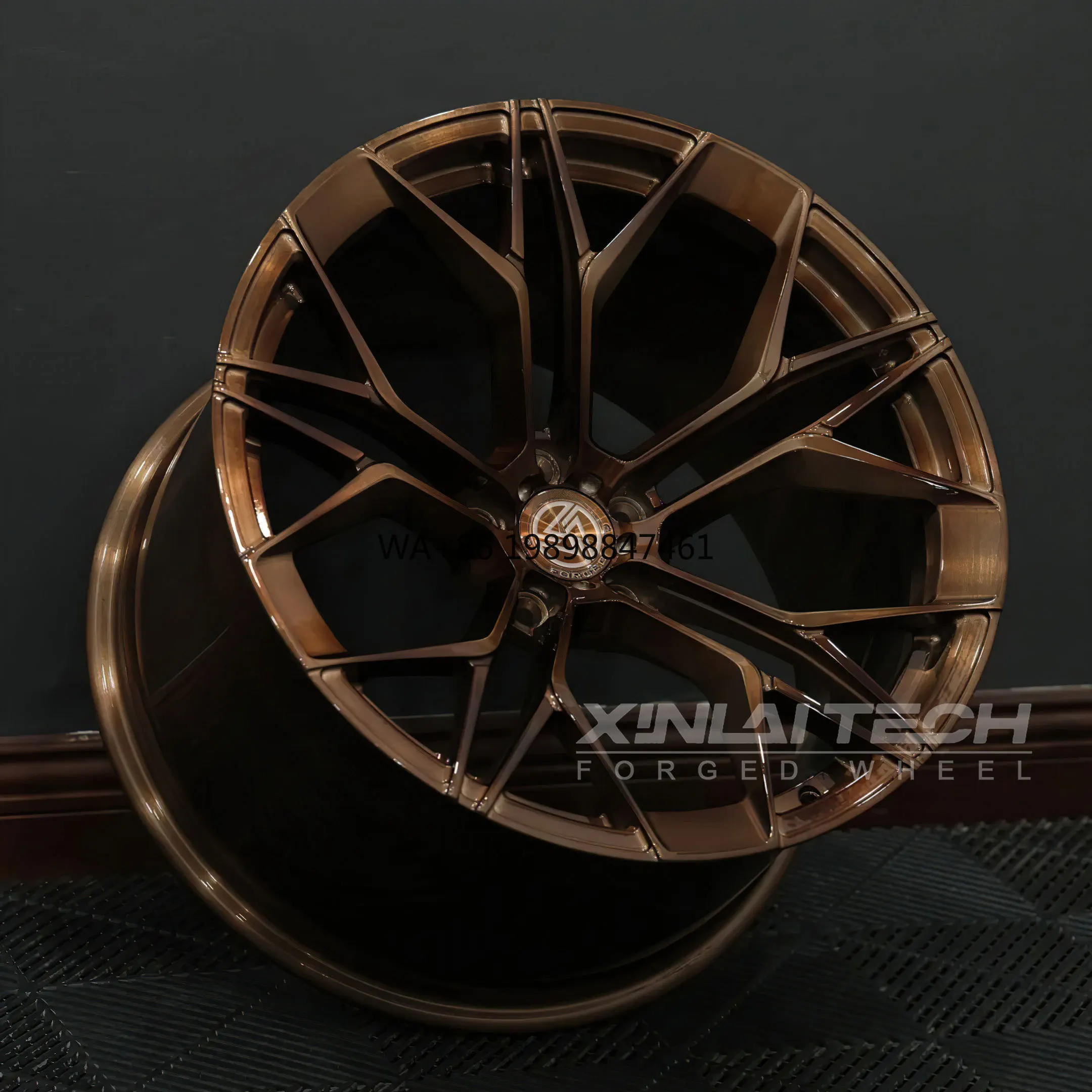 

XL 1-Piece Monoblock Bronze Color Super Concave Forged Wheels 5x120 5x112 5x114.3 Custom Wheels for bmw audi Mercedes Rims