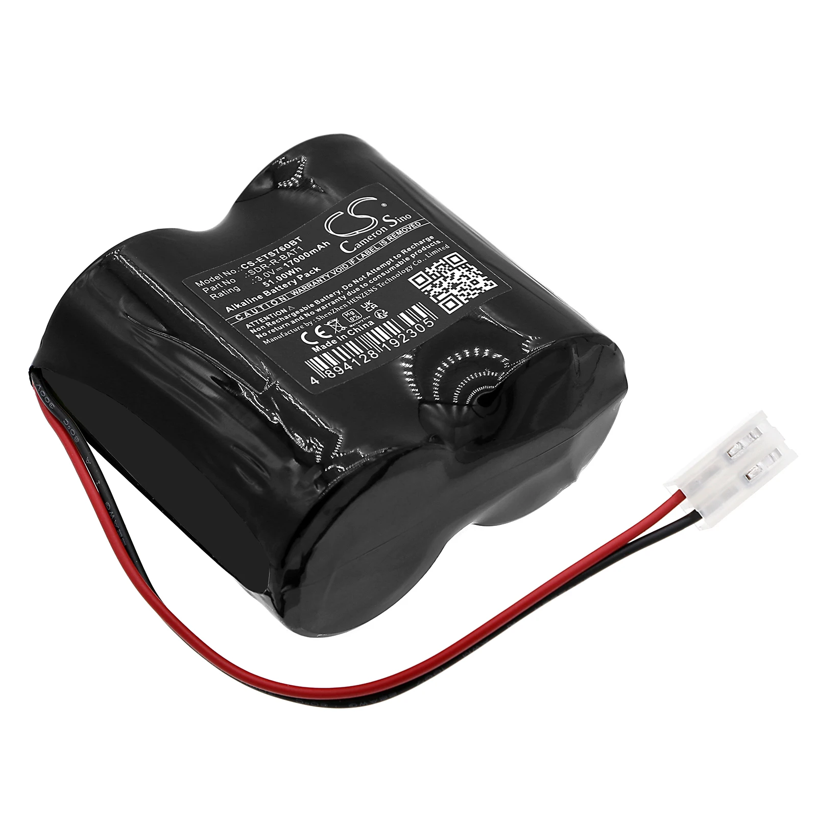 CS Replacement Battery For Eaton 760ES alarm, Scantronic 760SB SDR-R-BAT1 17000mAh / 51.00Wh Alarm System