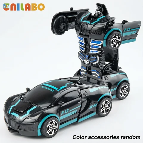 Transformable Robot Sports Car Toys, No Batteries, Educational Kids Gift, Colorful Model Vehicle for Play Learning