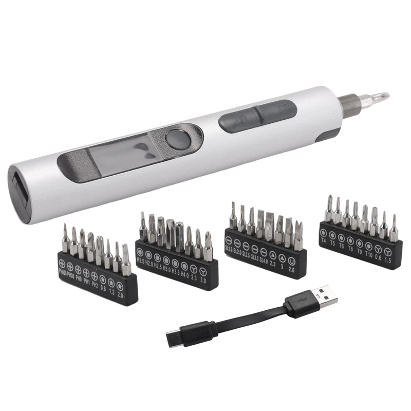 Torque Electric Screwdriver Magnetic Screwdriver Bit Phone Watch Laptop Mini Repair Screwdriver Set-A69M