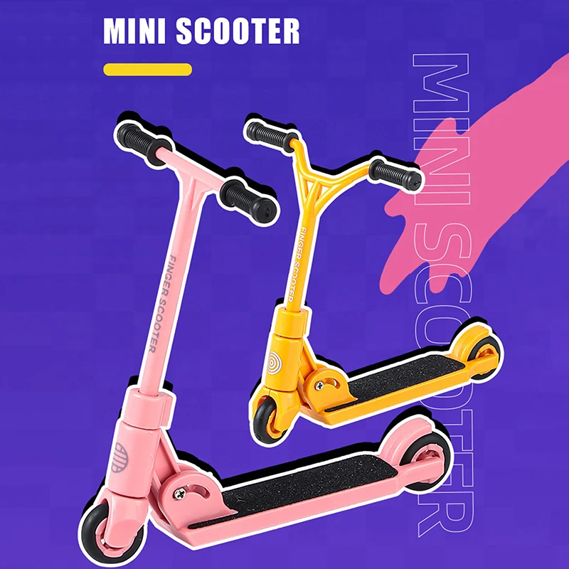 

T-type Finger Scooter With Brake Educational Toys Finger Skateboards Fun Fingertip Movemet Kids Kick Scooter Finger BMX Foldable