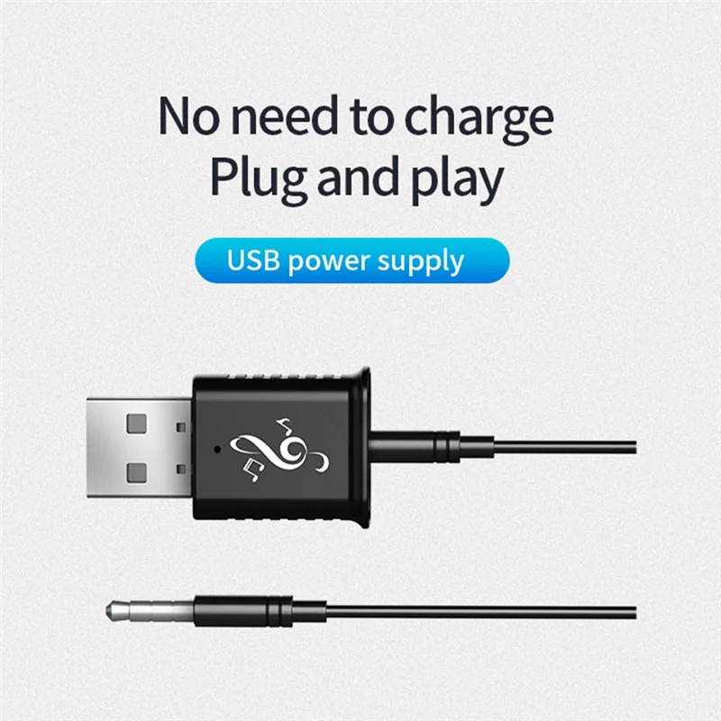 EMECE-USB Bluetooth Receiver 5.0 Audio Receiver Stereo System USB 5.0 USB Audio Adapter Wireless Receiver