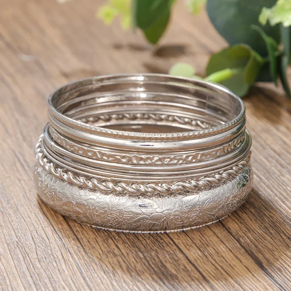 새로운 패션 Boho 펑크 10 개/대 여성을위한 팔목 팔찌 & Bangles 사랑 Pulseiras 팔찌 세트 Feminina Jewelry Charm Gifts