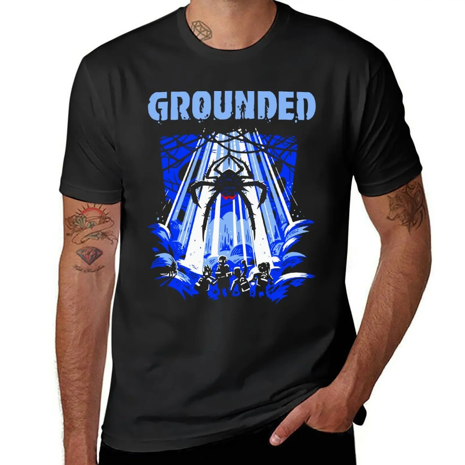 Grounded Video Game T-Shirt blacks vintage cute tops fruit of the loom mens t shirts