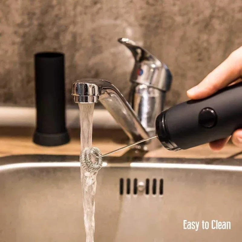 مزبد الحليب الكهربائي متعدد الوظائف قوي مزدوج الربيع قشر البيض خلاط الحليب المنزلية القهوة لاتيه كابتشينو أداة المطبخ T