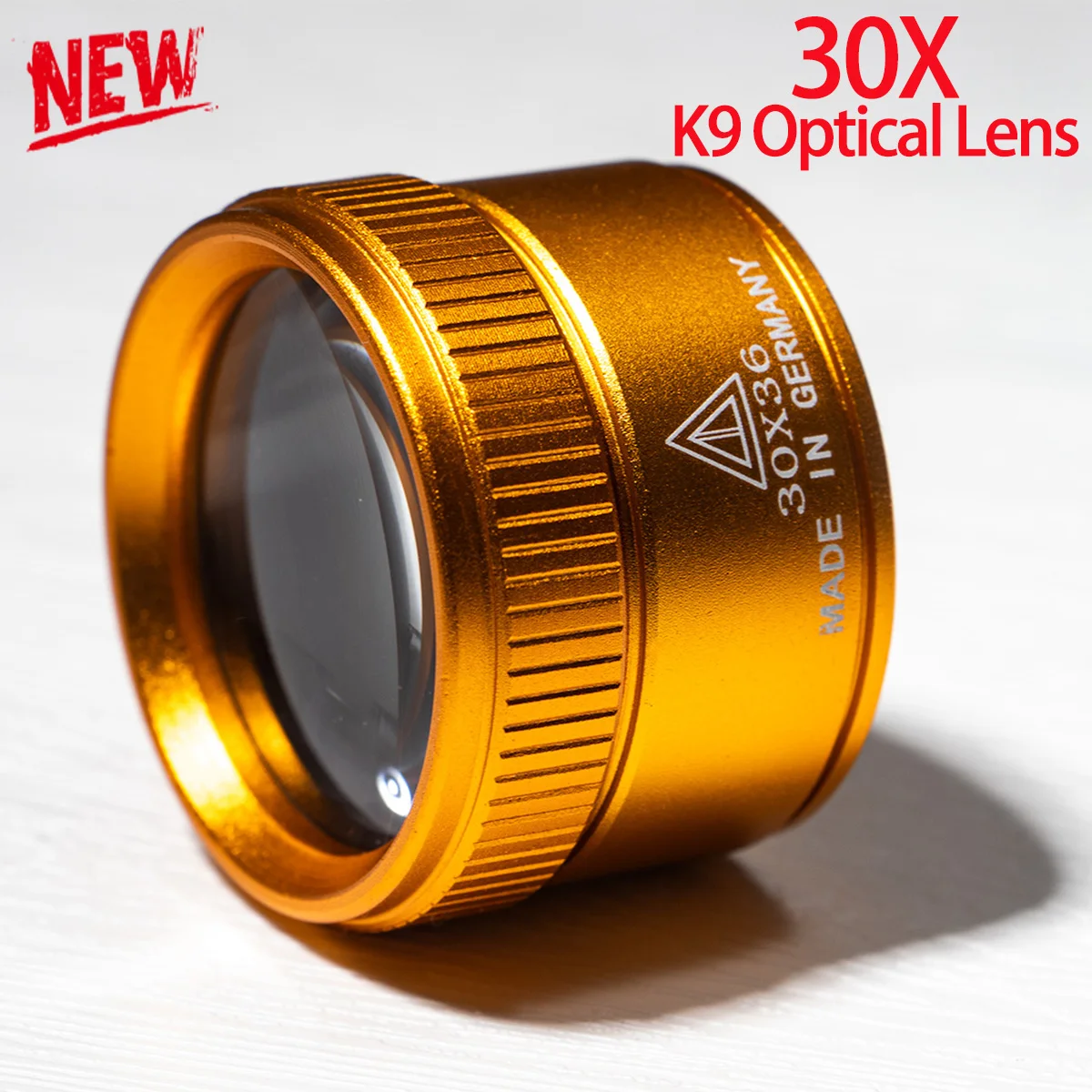 30X 36mm Magnifying Glass for Precision Work K9 Optical Lens Monocle Watch Magnifier Loupe Handheld Coin Stamps Jewelry Loupe