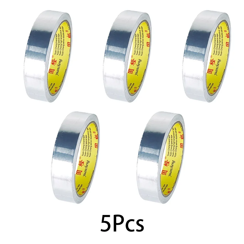 1 Rolle hochtemperaturbeständiges Aluminiumfolienband, wasser- und ölbeständig, flammhemmend und sonnenbeständig, handreißbar