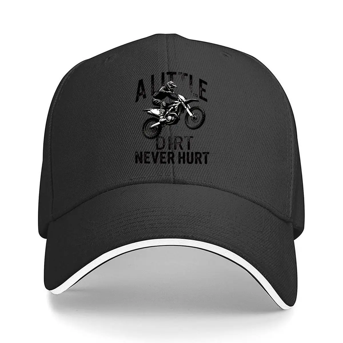 A Little Dirt Never Hurt Motocross Rider - Gorra de béisbol con gráfico para hombre y mujer, unisex