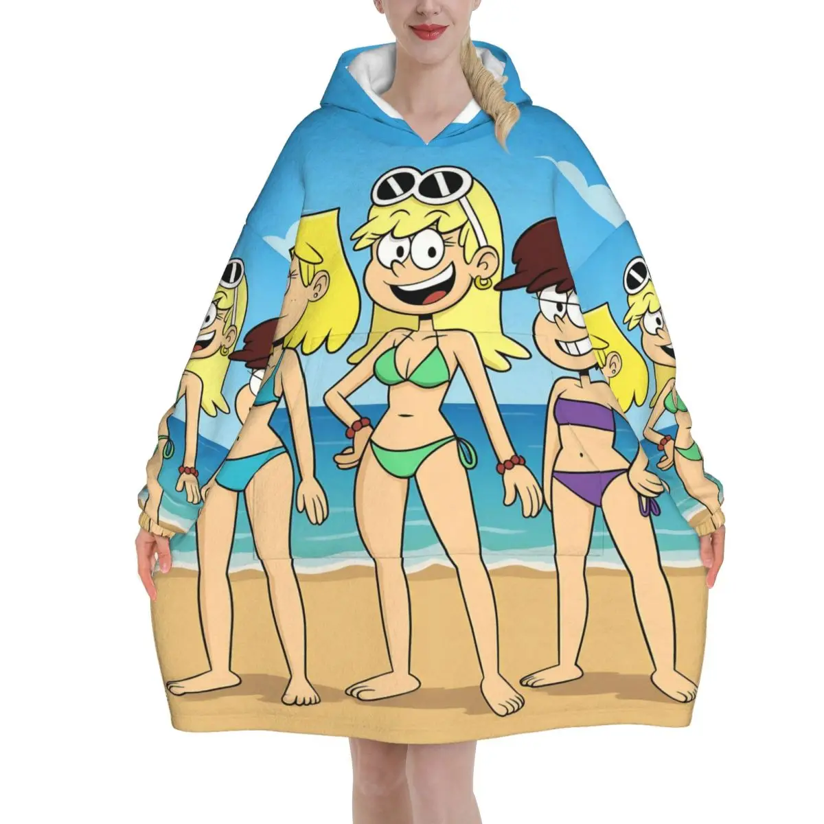 The Louds House Wearable Blanket Hoodie for Women Men Oversized Sweatshirt Blanket with Pocket