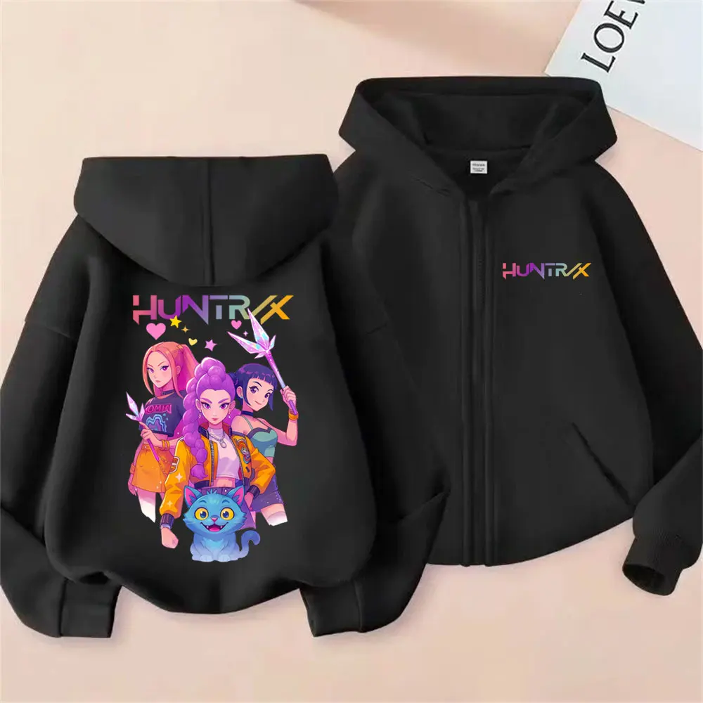 

Kpop Demon Hunters Rumi Mira Zoey Derpy Tiger Zipper Hoodie Men Women Fashion Oversized Streetwear Male Casual Zip Up Hoodies
