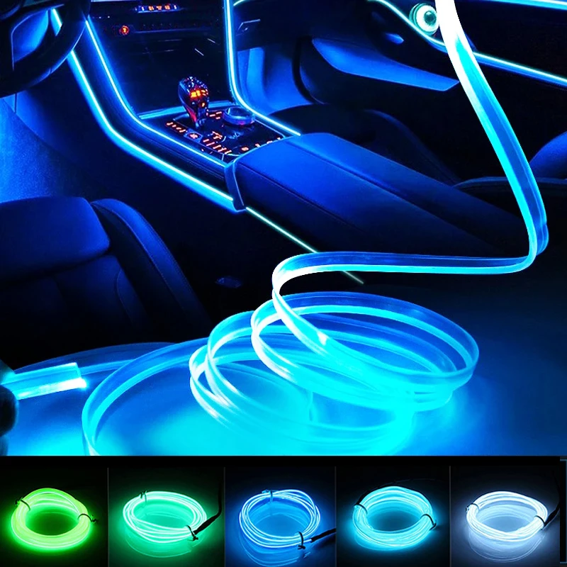 Car interior LED lights with flexible neon lights with USB Cigarette drive 1M/2M/3-4M/5M hot style Ambient led lights LED cool